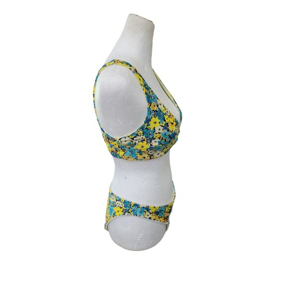 L Space Playa Bikini Swimsuit Women's Size‎ Large Daisy Diamond Two Piece Floral - Picture 11 of 15